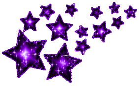 a trail of rather pretty purple stars, the farther right you go, the smaller the stars get